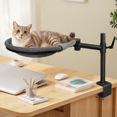 Crazydeer Cat Desk Bed with 360° rotation enables easy mutual observation while you work
