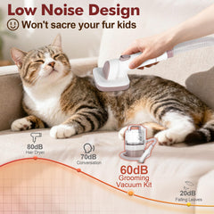 Crazydeer vacuum with three suction levels for pet comfort during grooming