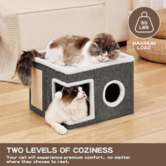 Crispedia cat bed reversible cushion winter-warm velvet side provides cozy warmth.