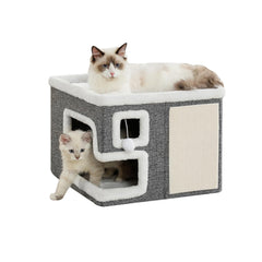 Crispedia Cat Houses indoor cave bed shows a cozy hidden space for relaxed, secure naps