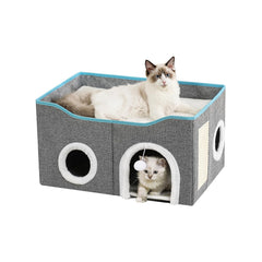 Crispedia large cat bed with cave design for secure nesting and nap space