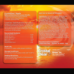 CrystalClear Staple close-up showing 32 percent protein for koi and goldfish.