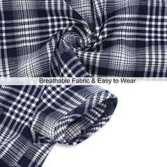 CtilFelix dog shirt plaid blue easy-on-off snap buttons ideal for quick dressing
