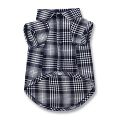 CtilFelix dog shirt plaid blue XL front view for everyday comfort