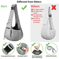 Cuby sling adjustable strap demonstrates easy, comfortable fit.