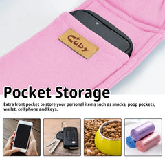 Cuby pet carrier wide shoulder strap distributes weight for everyday wear.