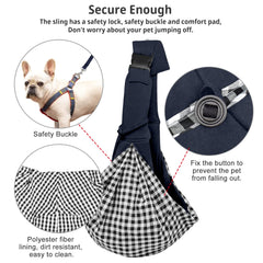 Cuby pet sling adjustable-strap enables customized comfort during walks.