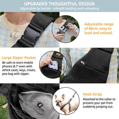 CUBY puppy-sling breathable-mesh ensures comfortable wear in all seasons.