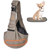 Cuby sling carrier safety hook keeps small pets secure during daily outings.