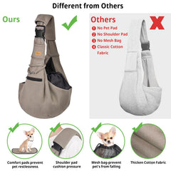Cuby sling carrier upgraded mesh opening offers breathable containment for comfort.