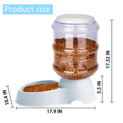 Cucurbita automatic dog feeder 3-gallon capacity highlights long-lasting refills for large dogs.