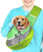 Cuddlissimo! pet sling carrier front view for hands-free adventures with your small pet.