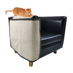 Cudmia couch scratchpad left wrap protects sofa corner with wrapped sisal surface.