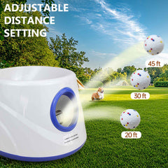 Cuelab dog ball launcher rechargeable battery pack ready for park or backyard play.