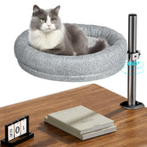 Cuipingoo cat bed 360 rotation for flexible desk lounging.
