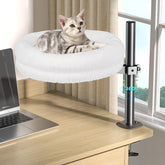 Cuipingoo cat desk bed assembly shows quick setup at a clean desk area