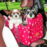 Cullaby center-console dog seat pink provides a secure elevated view for a medium dog