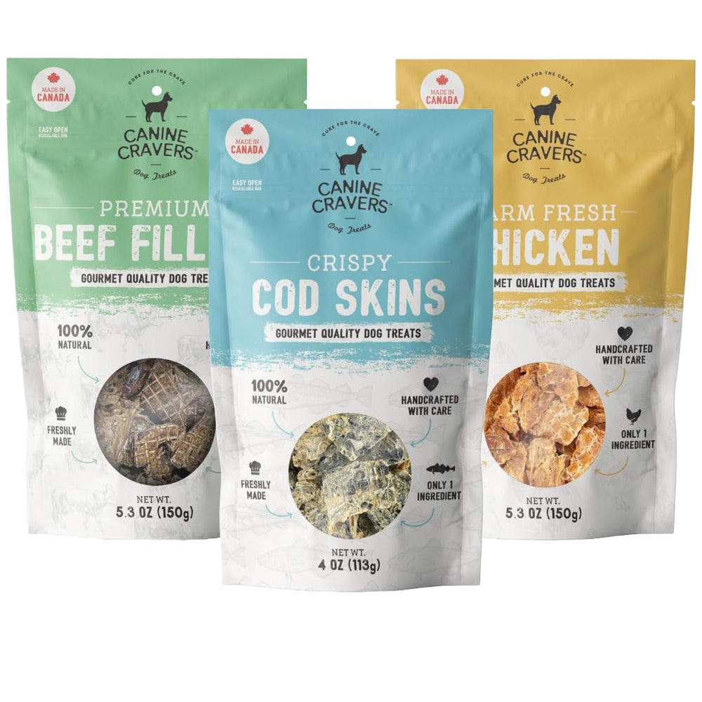 Cure for the Crave Canine Cravers beef fillets—air-dried protein snack.