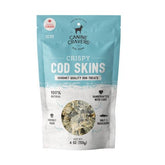 Cure for the Crave Canine Cravers wild cod skins packaging highlights single-ingredient dog treats