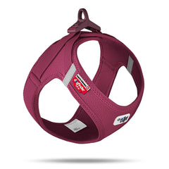 Curli Vest Harness Clasp buckle close-up showing secure one-handed leash attachment.
