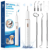 CURVY MOON Ultrasonic Dog Teeth Cleaning Kit main unit with LEDs for precise cleaning