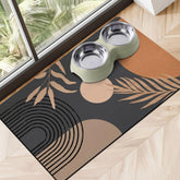 Cuslnox dog food mat absorbent water-dispensing protects floors and keeps paws dry