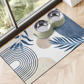 Cuslnox dog food mat absorbent demonstrates quick spill absorption keeping paws dry
