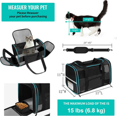 CUSSIOU cat carrier collapsible travel bag for compact storage