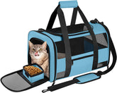 CUSSIOU large cat carrier front view with roomy interior for comfort
