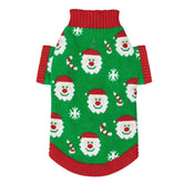 CuteBone Christmas green dog sweater close-up emphasizing soft knit warmth for small dogs