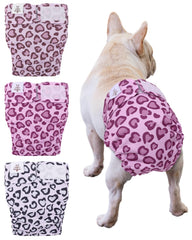 CuteBone docked-tail-hole dog diapers provide secure fit to prevent leaks during walks.