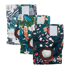 CuteBone dog diapers adjustable-fit image shows elastic legs for a secure, comfortable hold