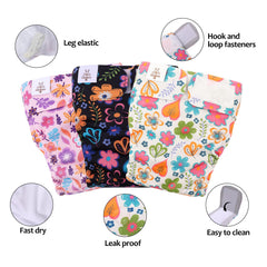 CuteBone diaper with adjustable leg elastics for a snug, leak-resistant fit
