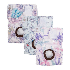 CuteBone dog diapers back-closure demonstrates secure fasteners for leak protection.