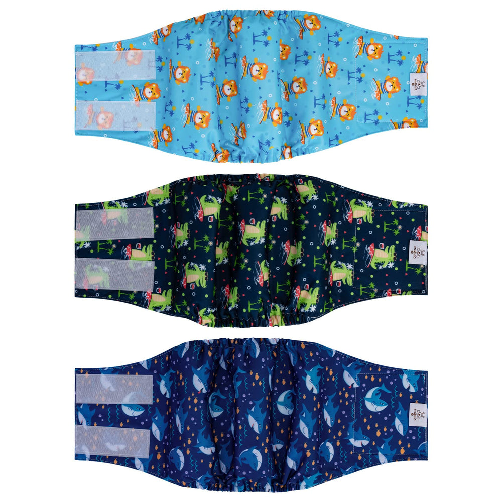 CuteBone dog diapers belly band pack 3 DM38L provides secure protection and easier cleanup.