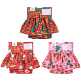 CuteBone female dog diapers skirts three-piece set with ruffled skirt for stylish protection.