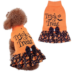 CuteBone Halloween dog sweater with bowtie offers warmth and charm