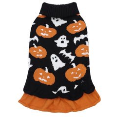 CuteBone Halloween dog sweater front view showing pullover design and festive warmth