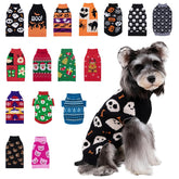 Sudadera CuteBone para perro mediano con calavera Halloween, ideal para paseos.
