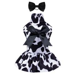 CuteBone turtleneck velvet dress front view for small dogs offering stylish seasonal warmth.