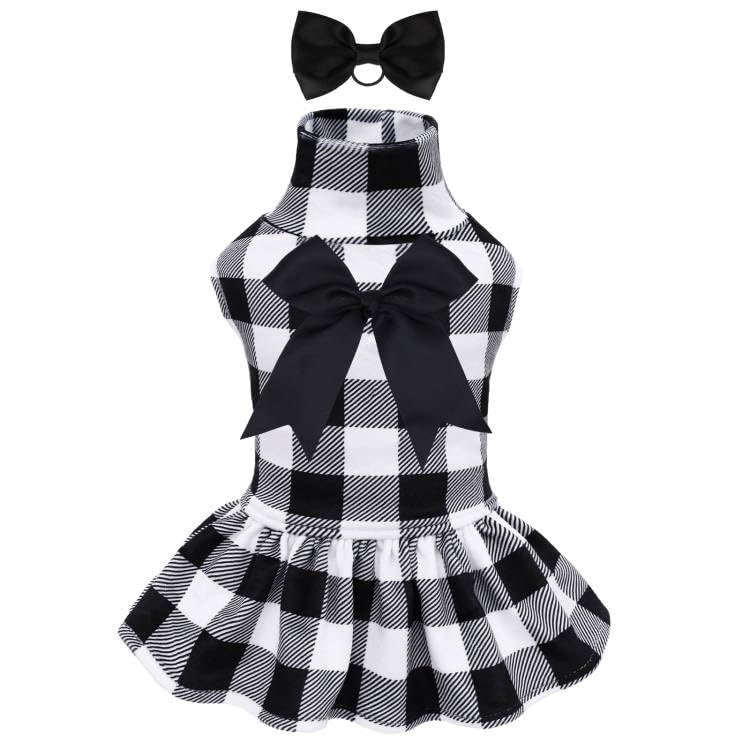 CuteBone Velvet Turtleneck Dress front view shows XX-Small fit for cozy daily wear.