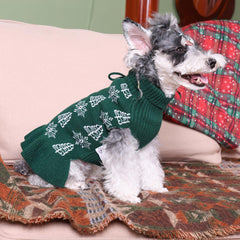 CuteBone Ugly Dog Christmas Sweater Dress leash hole enables quick attachment