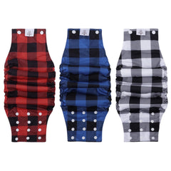 CuteBone washable dog diapers with snaps provide secure, adjustable fit for male dogs.