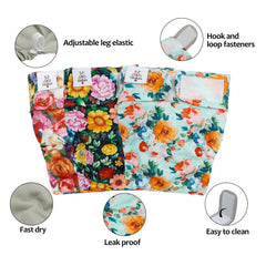 CuteBone diaper with absorbent pad keeps home clean during in-heat or training.