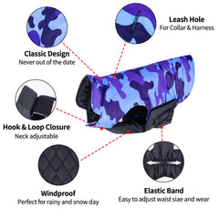 CuteBone winter dog coat reversible-pattern offers versatile styling options.