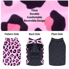 CuteBone Winter Dog Jacket shows its reversible design for versatile style in cold weather.