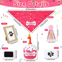 Cutecrop dog 1st-birthday photo frame—paw print keepsake for memories