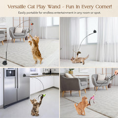 CUTIE PAW PAL feather wand close-up showcases playful tactile engagement