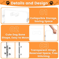 Cutora acrylic dog playpen in-use doorway setup for pet containment.