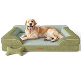 CWAWZ extra large dog bed shows orthopedic foam layer for joint support during rest